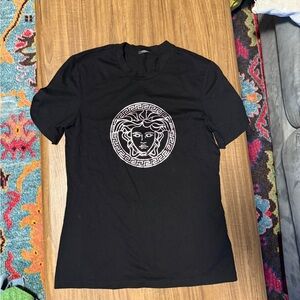 Versace Black Medusa Logo Short Sleeve Tee
